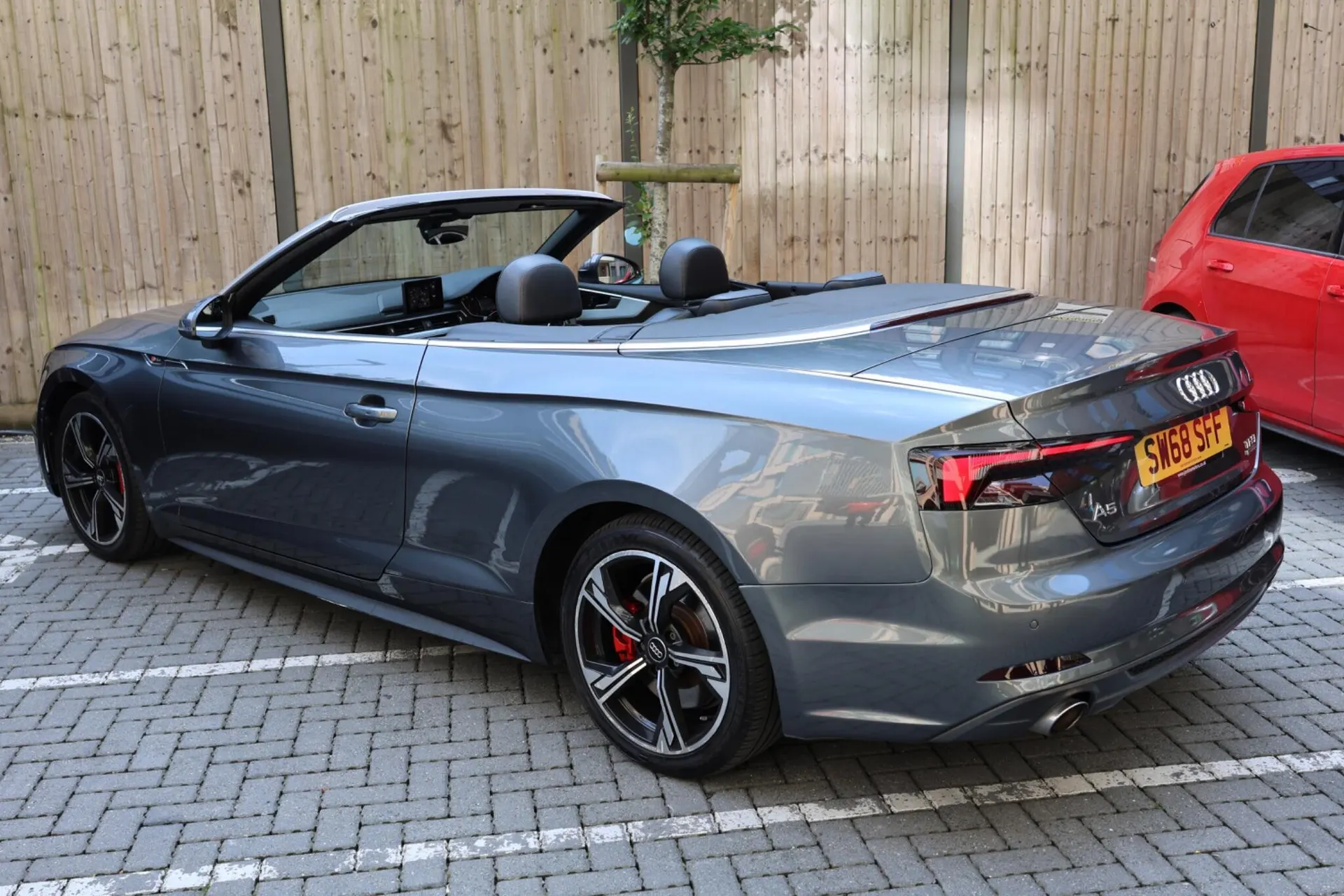 2018 Audi A5 Cabriolet 2.0 TFSI S line S Tronic quattro Euro 6 (s/s) 2dr in Grey — interior, front seats