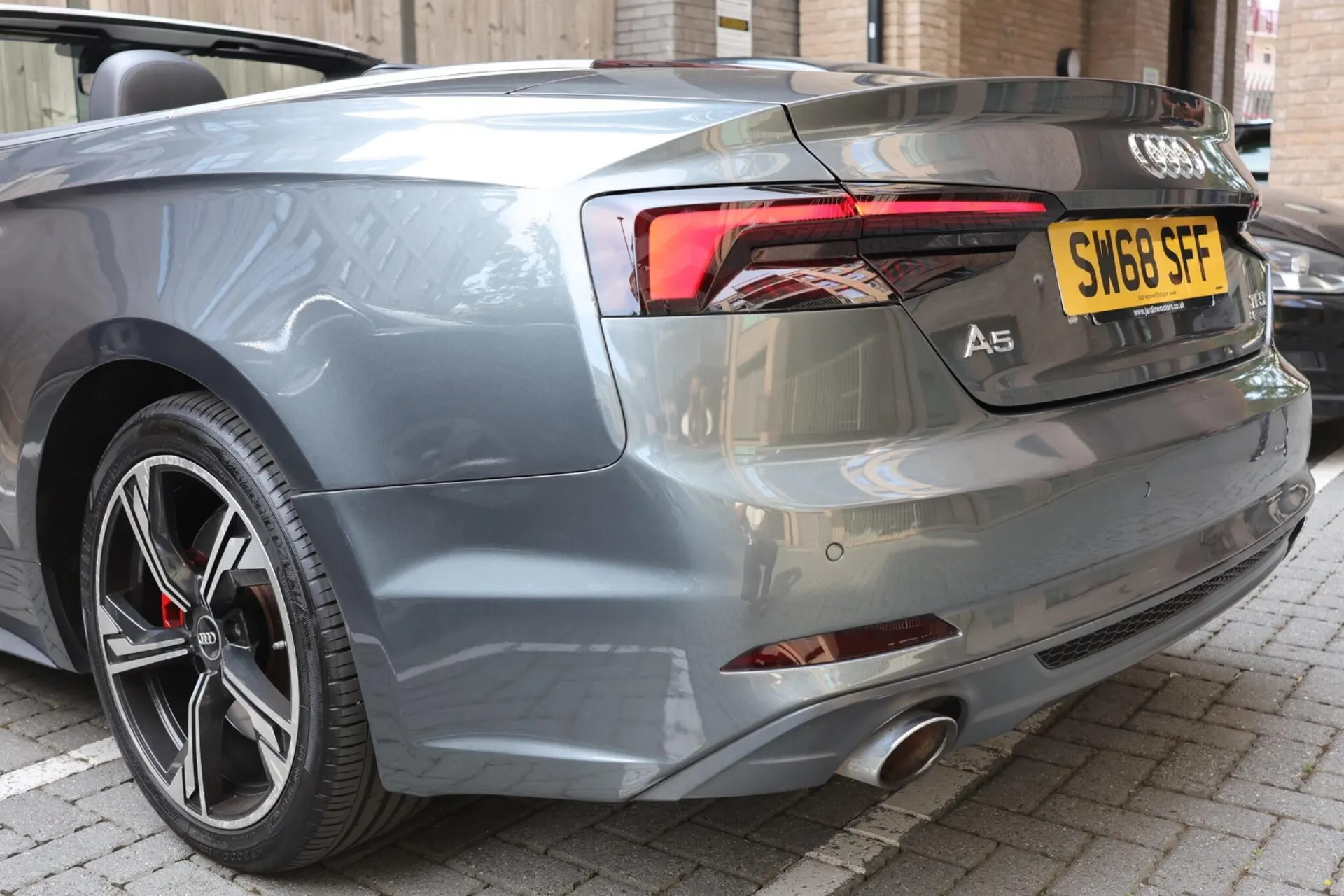 2018 Audi A5 Cabriolet 2.0 TFSI S line S Tronic quattro Euro 6 (s/s) 2dr in Grey — rear seats
