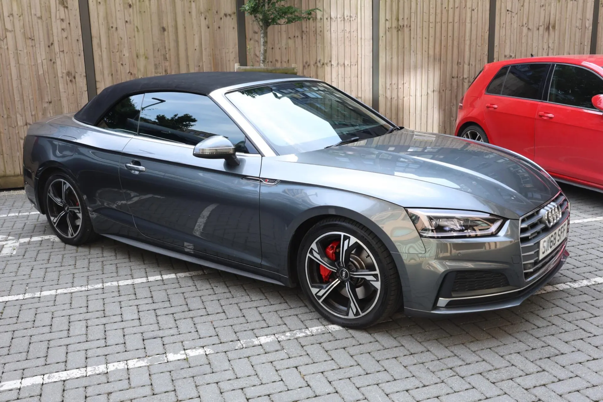 2018 Audi A5 Cabriolet 2.0 TFSI S line S Tronic quattro Euro 6 (s/s) 2dr in Grey — boot