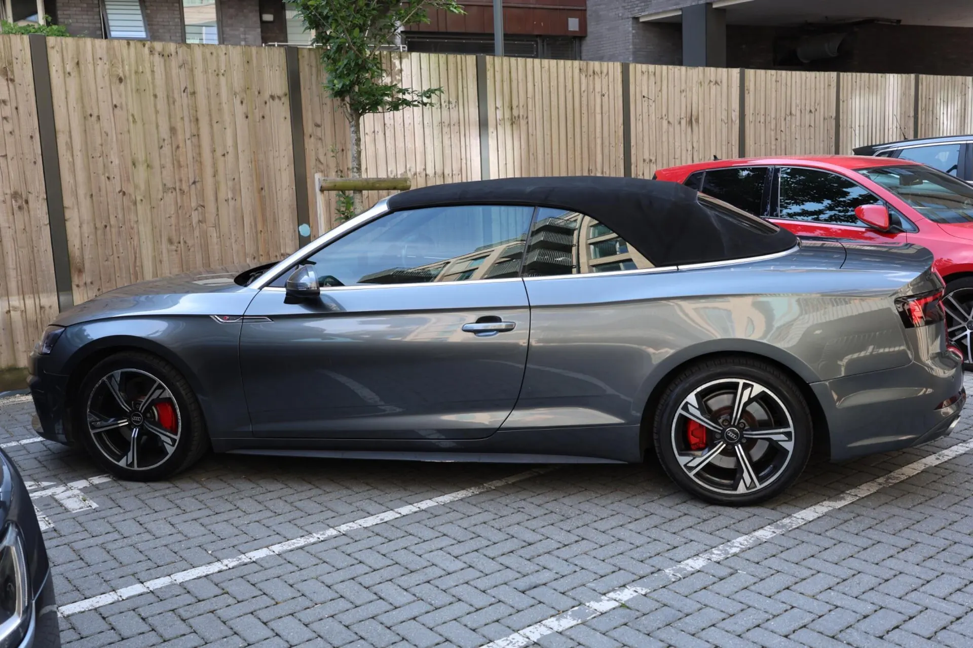 2018 Audi A5 Cabriolet 2.0 TFSI S line S Tronic quattro Euro 6 (s/s) 2dr in Grey — wheels