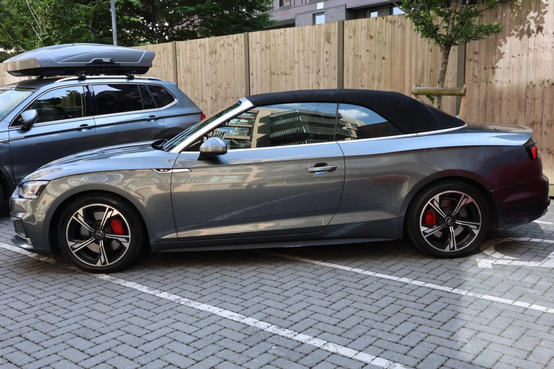 2018 Audi A5 Cabriolet 2.0 TFSI S line S Tronic quattro Euro 6 (s/s) 2dr in Grey — photo 9