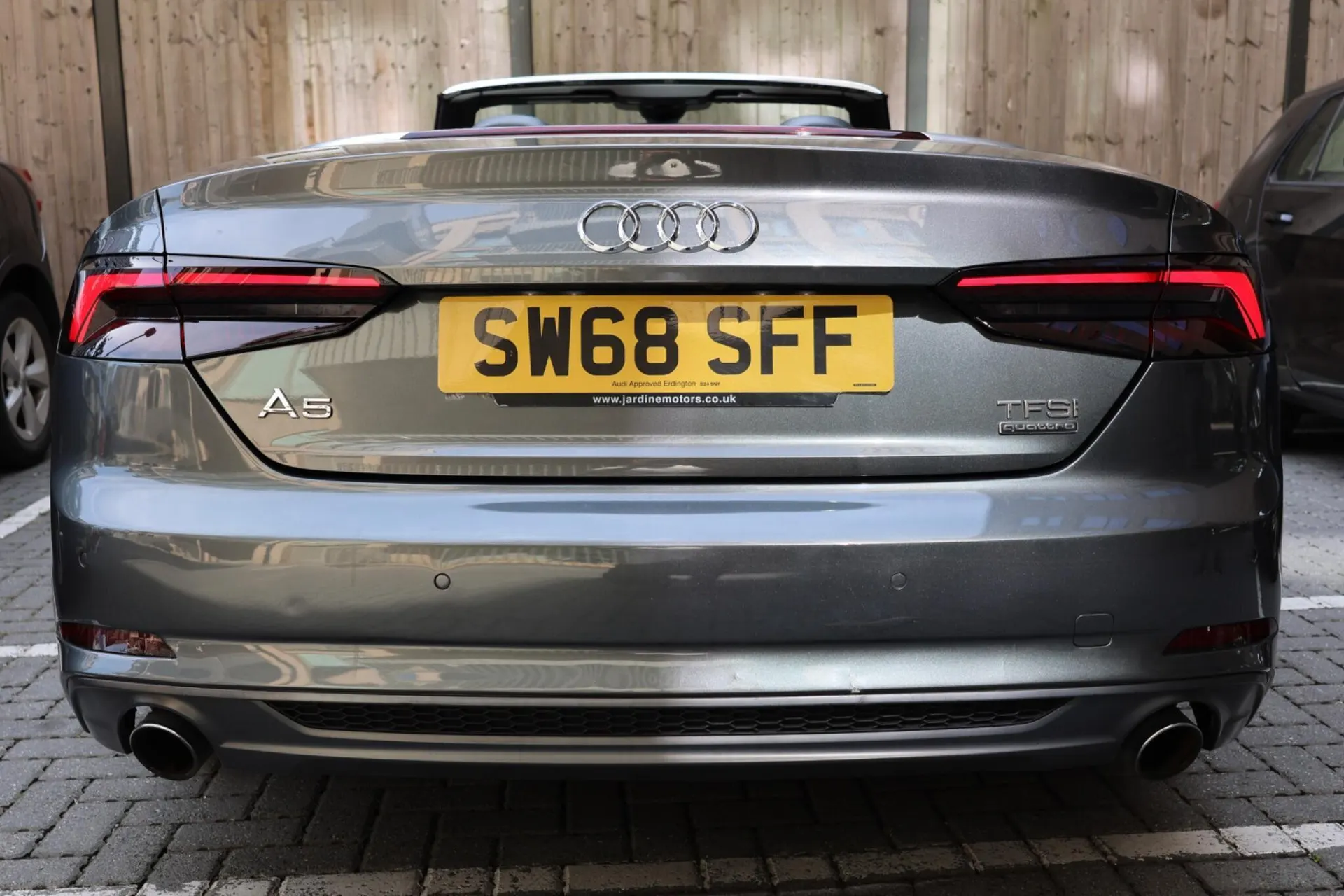 2018 Audi A5 Cabriolet 2.0 TFSI S line S Tronic quattro Euro 6 (s/s) 2dr in Grey — photo 10