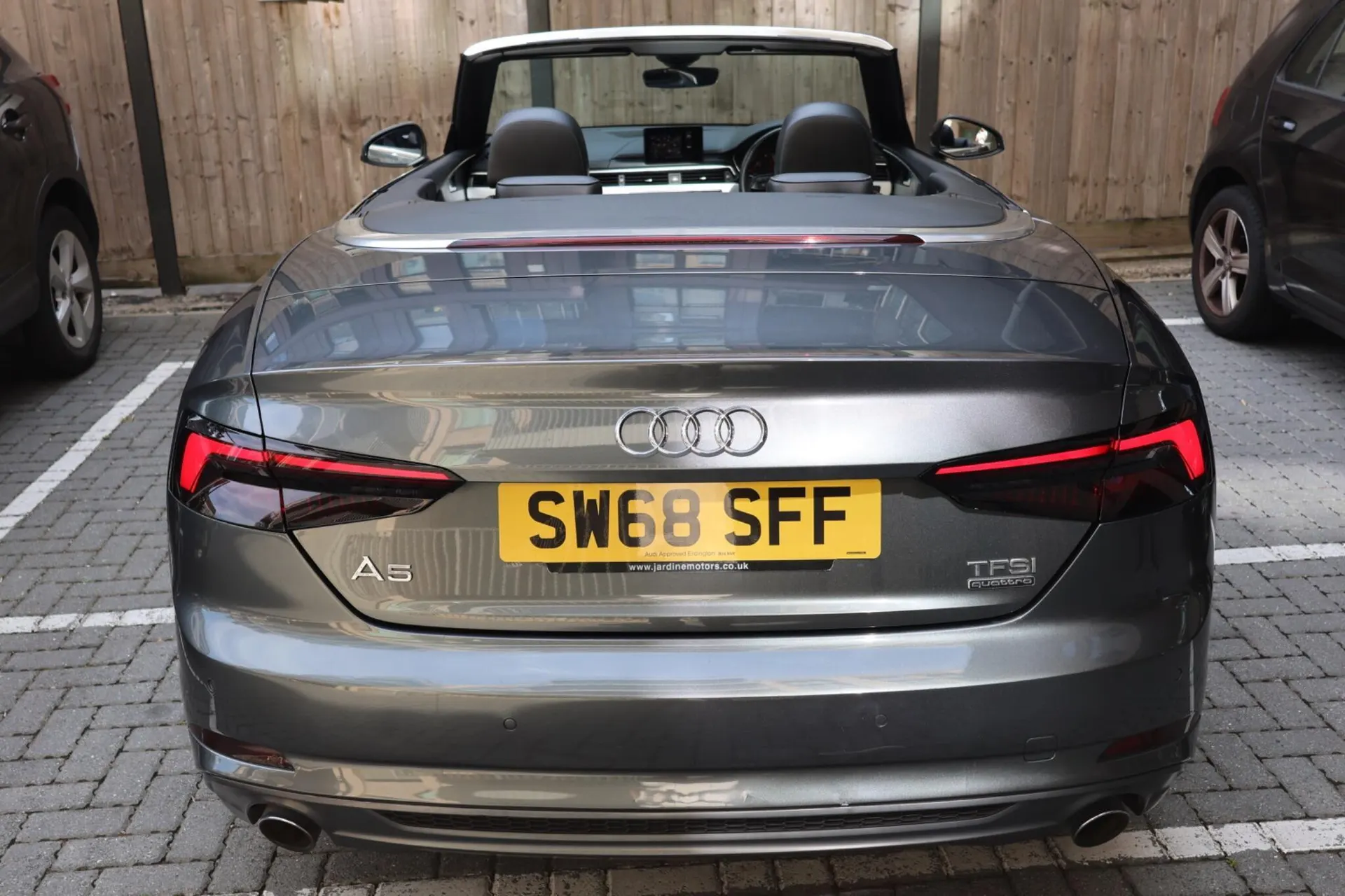 2018 Audi A5 Cabriolet 2.0 TFSI S line S Tronic quattro Euro 6 (s/s) 2dr in Grey — photo 11