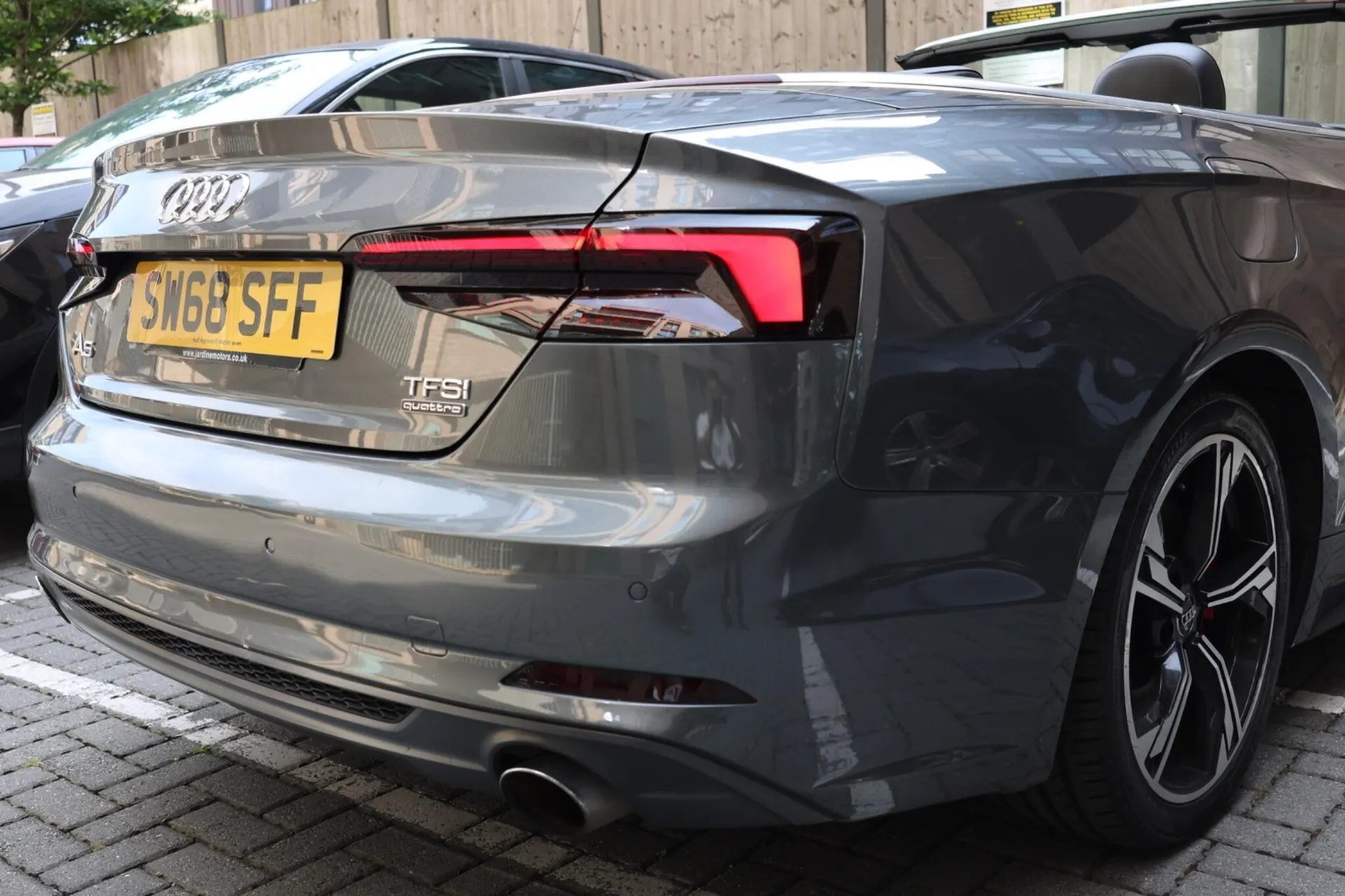 2018 Audi A5 Cabriolet 2.0 TFSI S line S Tronic quattro Euro 6 (s/s) 2dr in Grey — photo 12