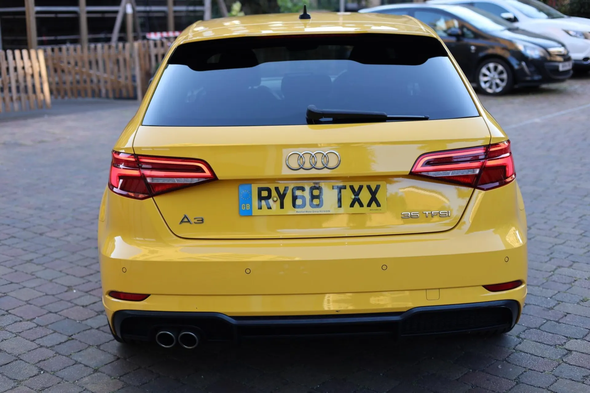 2019 Audi A3 1.5 TFSI CoD 35 Black Edition Sportback S Tronic Euro 6 (s/s) 5dr in Yellow — wheels