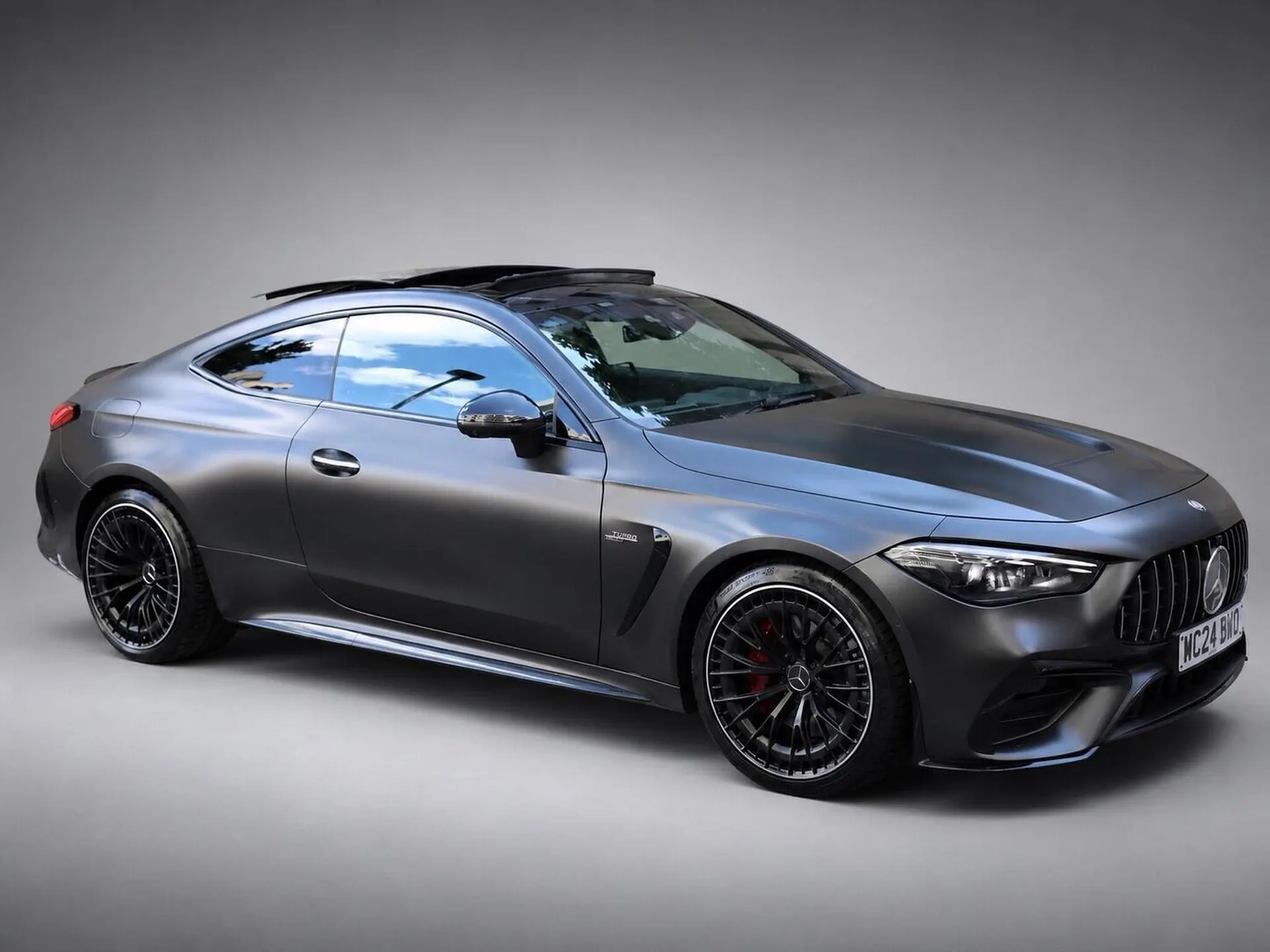 2024 Mercedes-Benz CLE 3.0 CLE53 MHEV AMG Night Edition (Premium Plus) G-Tronic+ 4MATIC+ Euro 6 (s/s) 2dr in Grey — front three-quarter